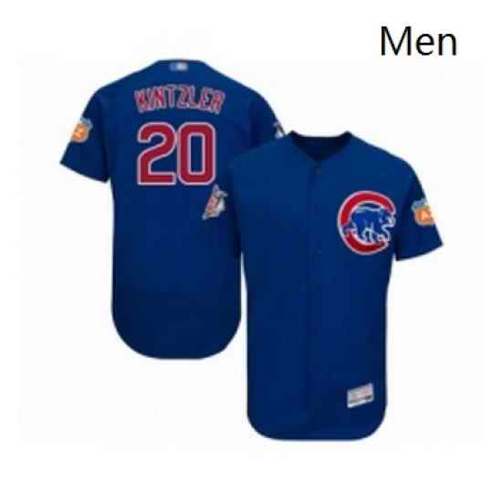 Mens Chicago Cubs 20 Brandon Kintzler Royal Blue Alternate Flex Base Authentic Collection Baseball Jersey